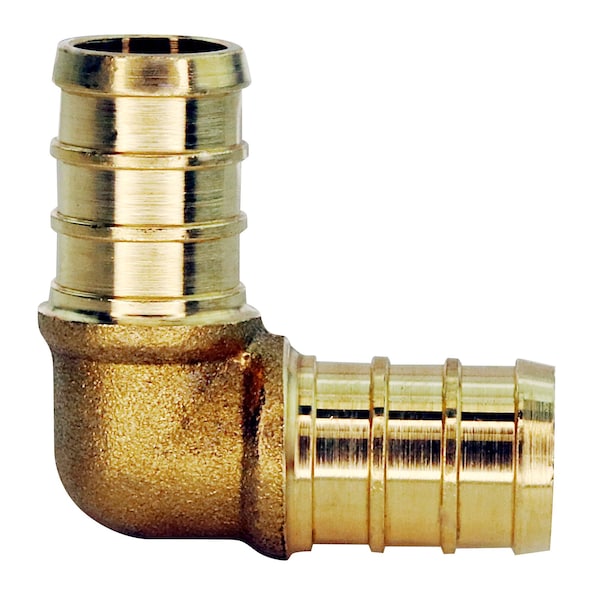 1/2 In. Brass PEX Barb 90 Elbow (10-Pack), 10PK